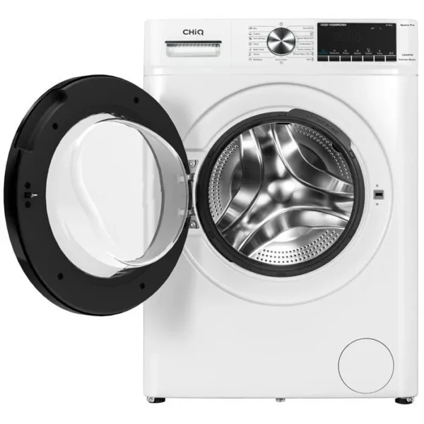 CHiQ Lave-linge CFL80-14586IM3XWA, Chargement frontal 8 kg,1400 tr/min, Programme IA, Fonction vapeur, Lavage rapide 15 min, Blanc – Image 4