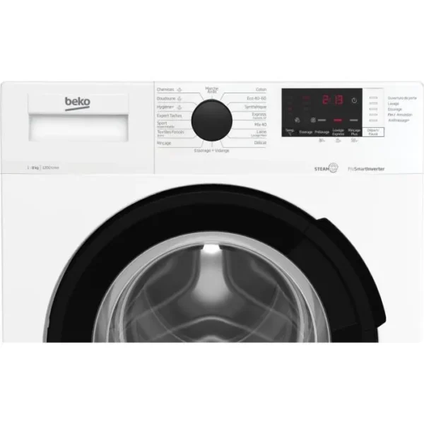 Lave-linge hublot BEKO WUV82221BW - 8 kg - Induction - L60cm - 1200 trs/min - Classe A - Blanc – Image 3