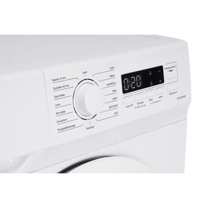 Lave-linge hublot CONTINENTAL EDISON CELL712IS2 - 7 kg - Largeur 59,5 cm - Classe A - 1200 trs/min -  moteur induction - silver – Image 4