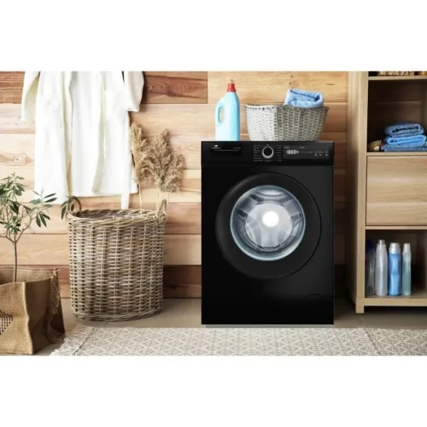 Lave-linge hublot CONTINENTAL EDISON CELL12140IBT - 12 kg - Largeur 59,6 cm - Classe A - 1400 trs/min - moteur induction - noir mat – Image 3