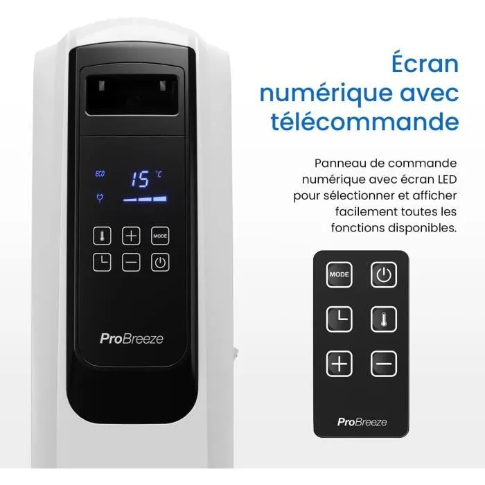 Pro Breeze Radiateur Numérique à Bain dHuile 2500W – Image 4