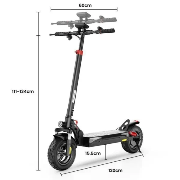 Trottinette Electrique iScooter iX3 800W Autonomie 40KM 10" Batterie 48V 10Ah APP Double Amortisseurs – Image 3