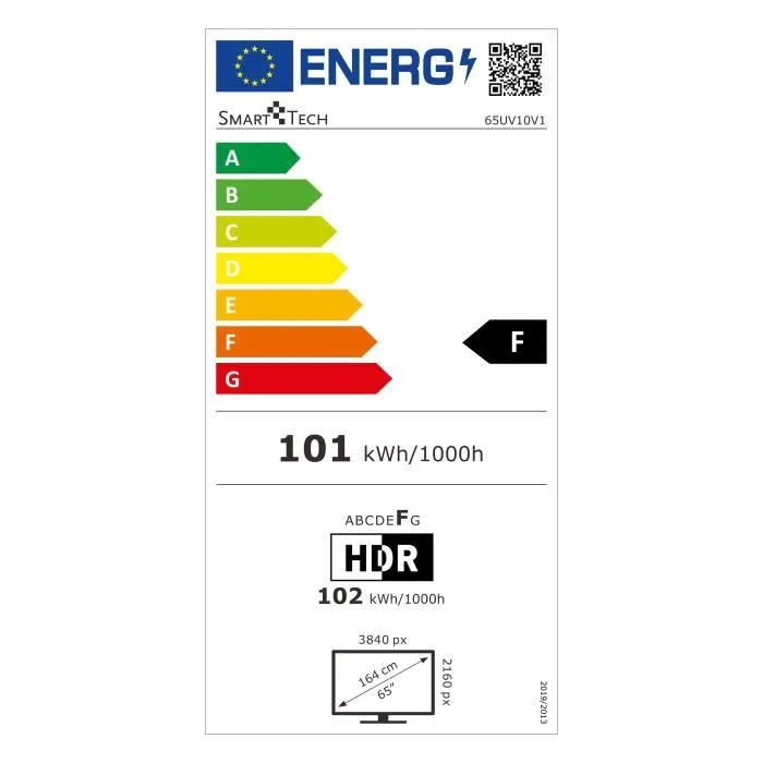 Smart Tech TV LED 4K UHD 65' (164 cm) Smart TV VIDAA - Molotov, Netflix, Prime Video, Canal+, Disney+ 3xHDMI - 2xUSB - PVR – Image 5