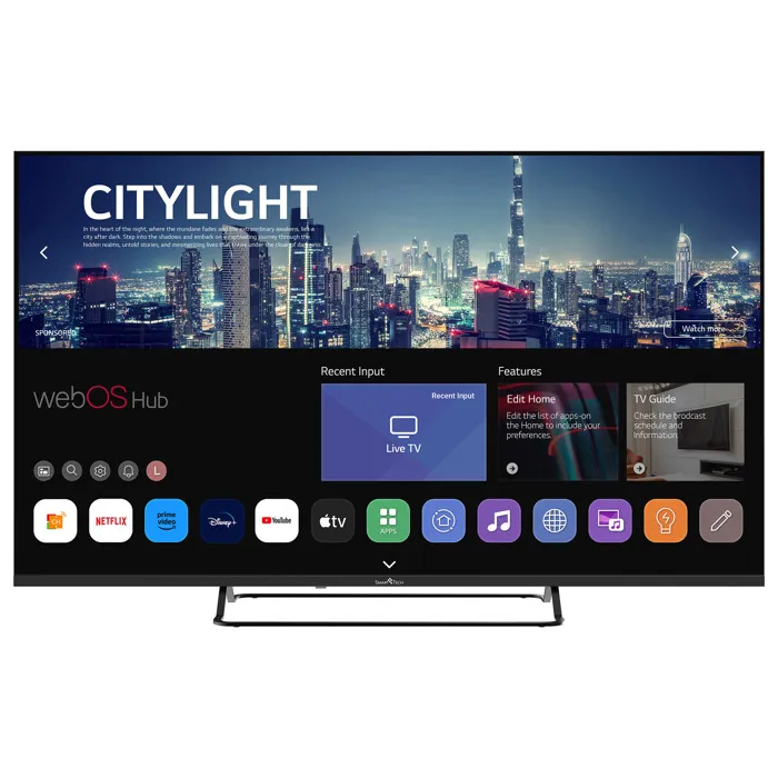 Smart Tech TV LED 4K UHD 55' (139 cm) Smart TV Web OS-55UW02V- Netflix, Prime Video, Youtube 3xHDMI-2xUSB-MEMC-Dolby Audio – Image 2