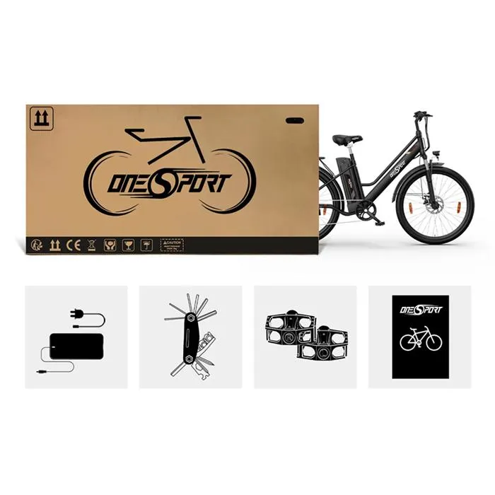 ONESPORT OT18-3 - Vélo électrique - 36V 250W - 25km/h - Pneu 26*2.35 - Frein à disque - Batterie 14.4Ah 518.4WH – Image 2