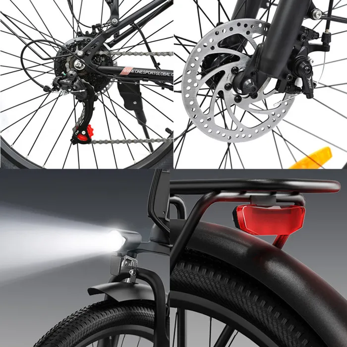 ONESPORT OT18-3 - Vélo électrique - 36V 250W - 25km/h - Pneu 26*2.35 - Frein à disque - Batterie 14.4Ah 518.4WH – Image 4
