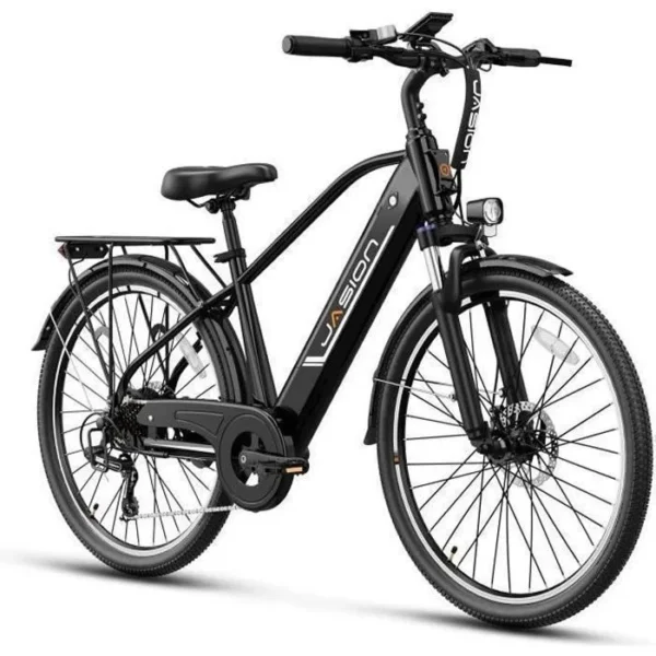 JASION Vélo électrique VAE 26" - Batterie amovible 48V/11Ah- Shimano 7 Vitesses - Vélo VTT E-Bike - Moteur 500W -Noir