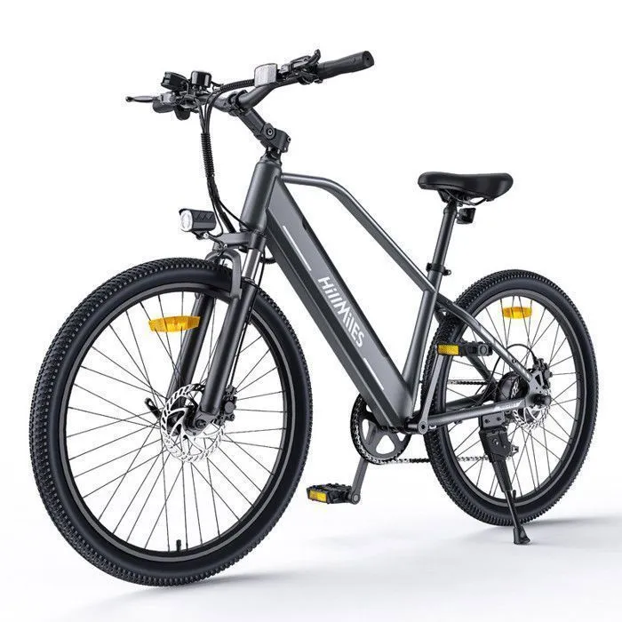 HILLMILES MileTrail 1 - Vélo Électrique 26" - Batterie Amovible 36V 13Ah - Autonomie 100km - Frein à disque hydraulique, Gris – Image 2